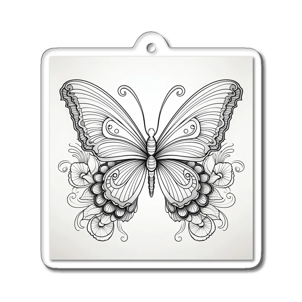 Yokogawaの美しい蝶..ちょう Acrylic Key Chain