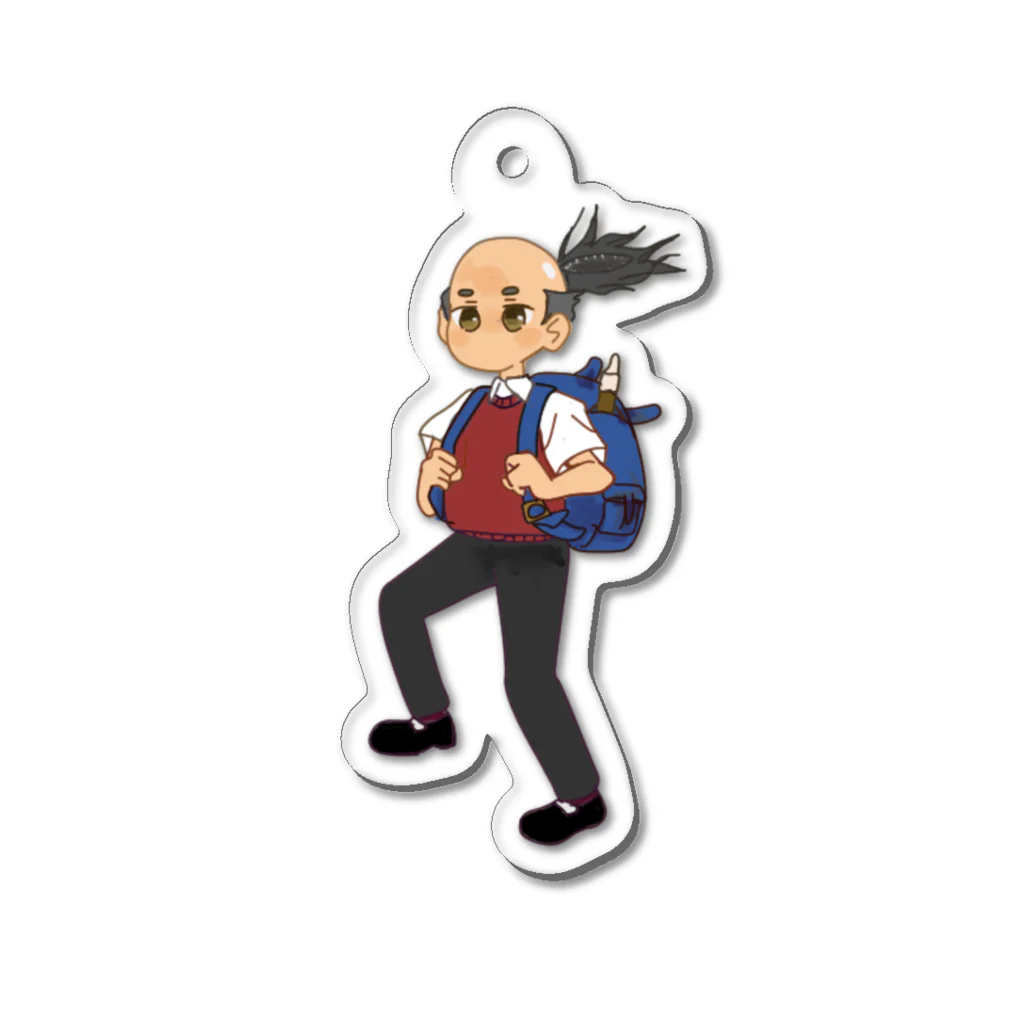 KENJI@LINEスタンプの強風オールバックしすぎ Acrylic Key Chain