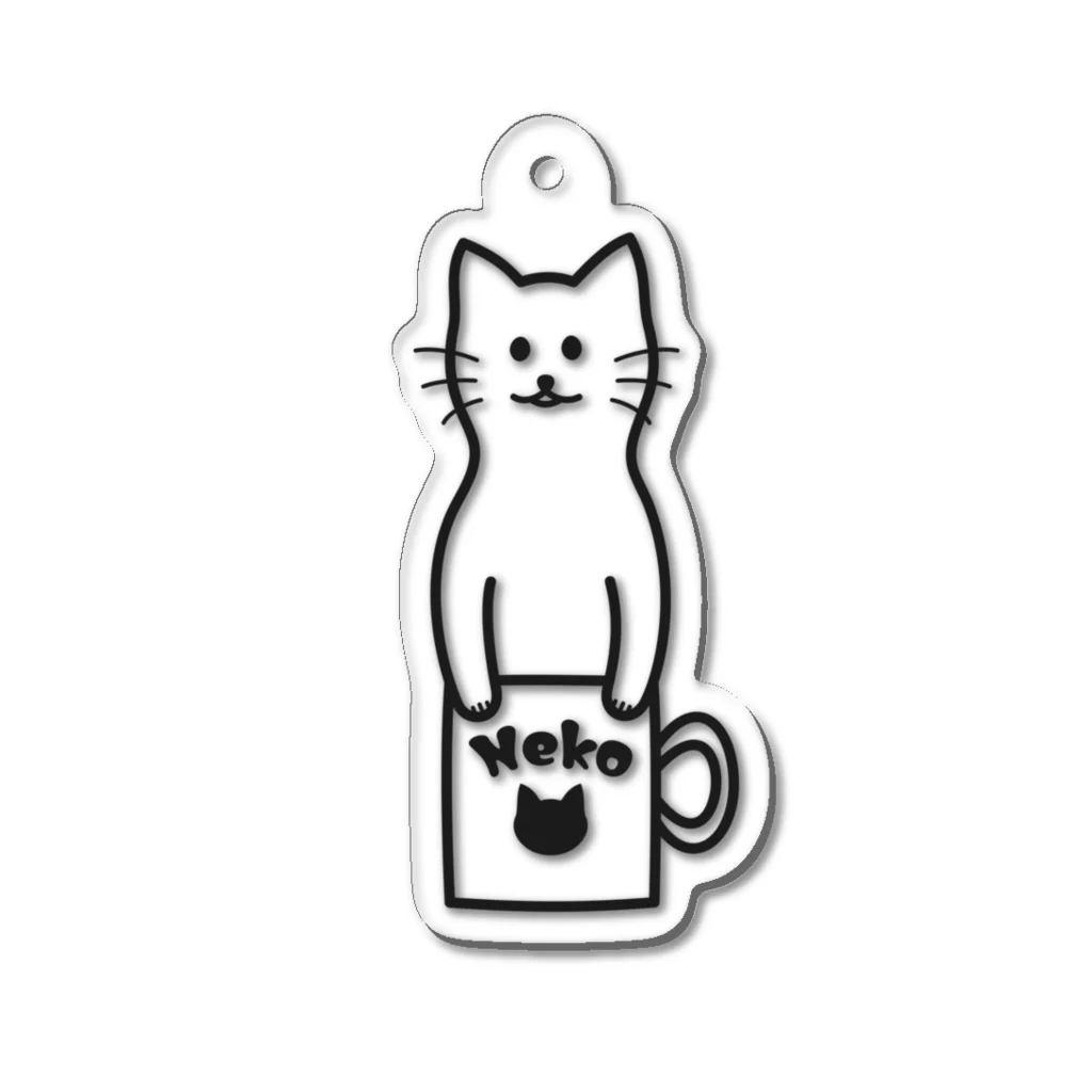 TGTの【猫コップ】 Acrylic Key Chain
