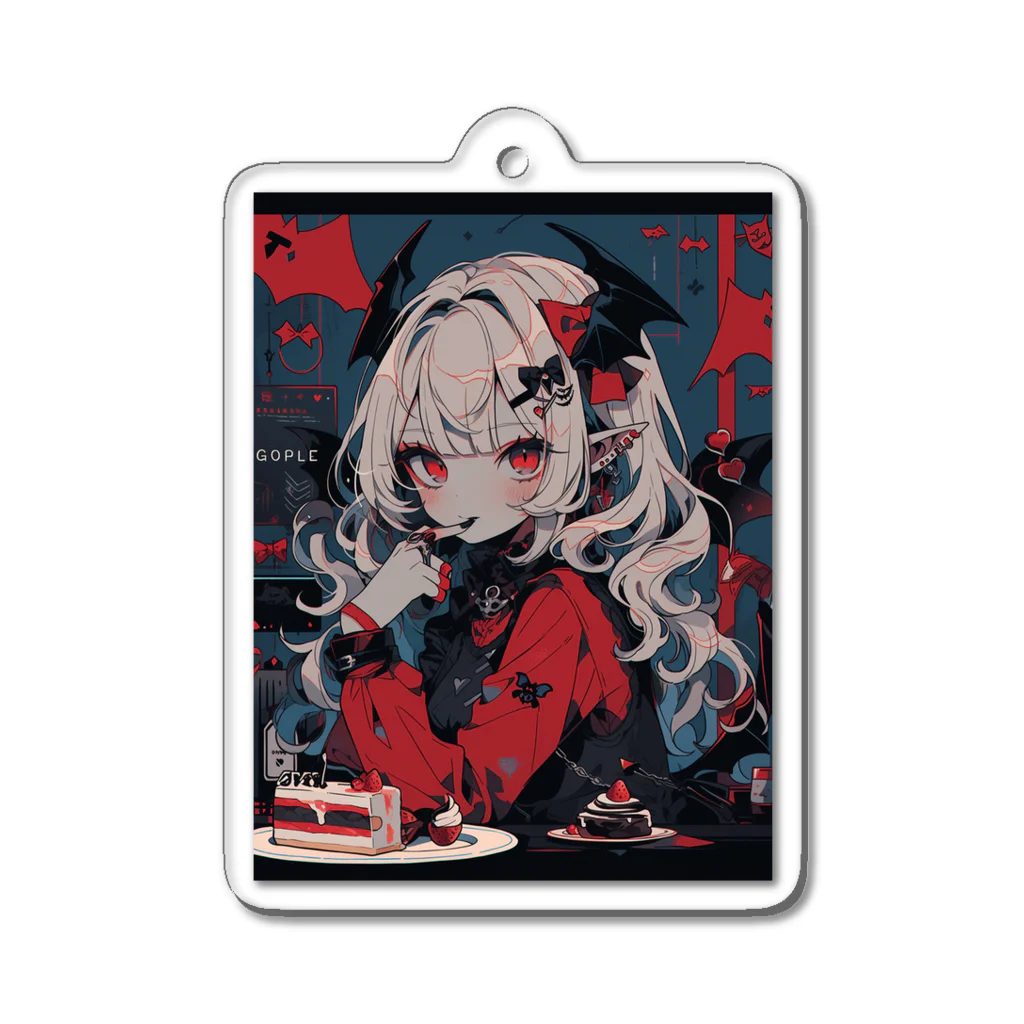 狐の不思議な道具屋のドット・ばんぱいあ Acrylic Key Chain