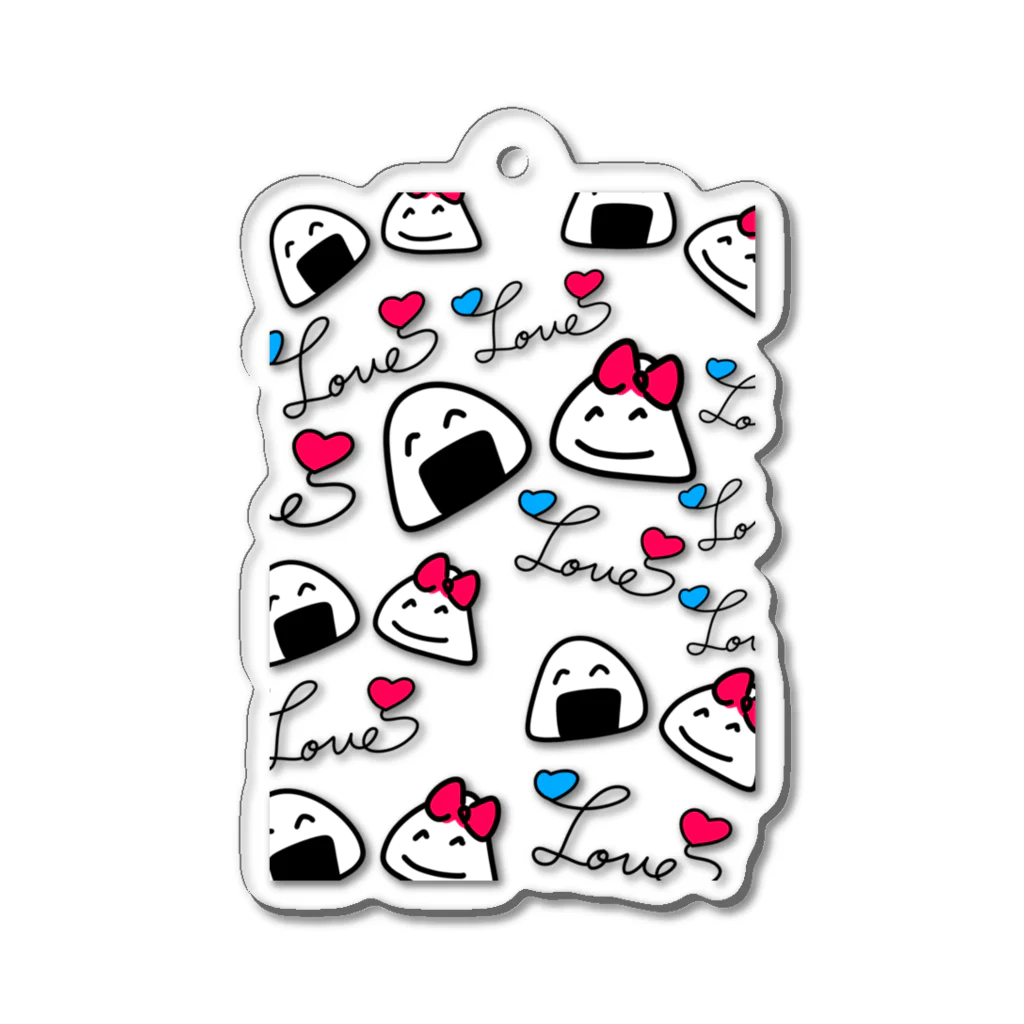 タカのおにぎりlove Acrylic Key Chain