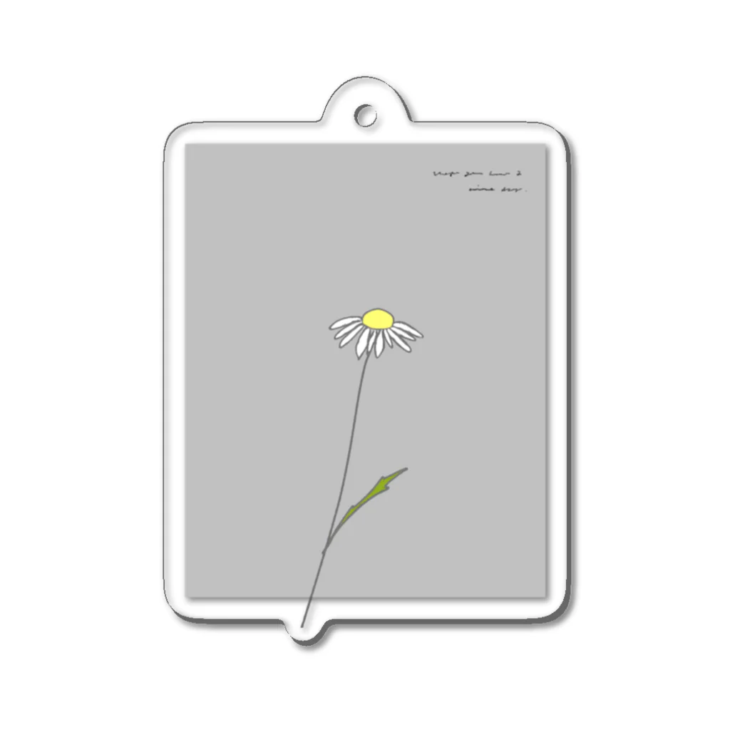 rilybiiの*White flower . アクリルキーホルダー