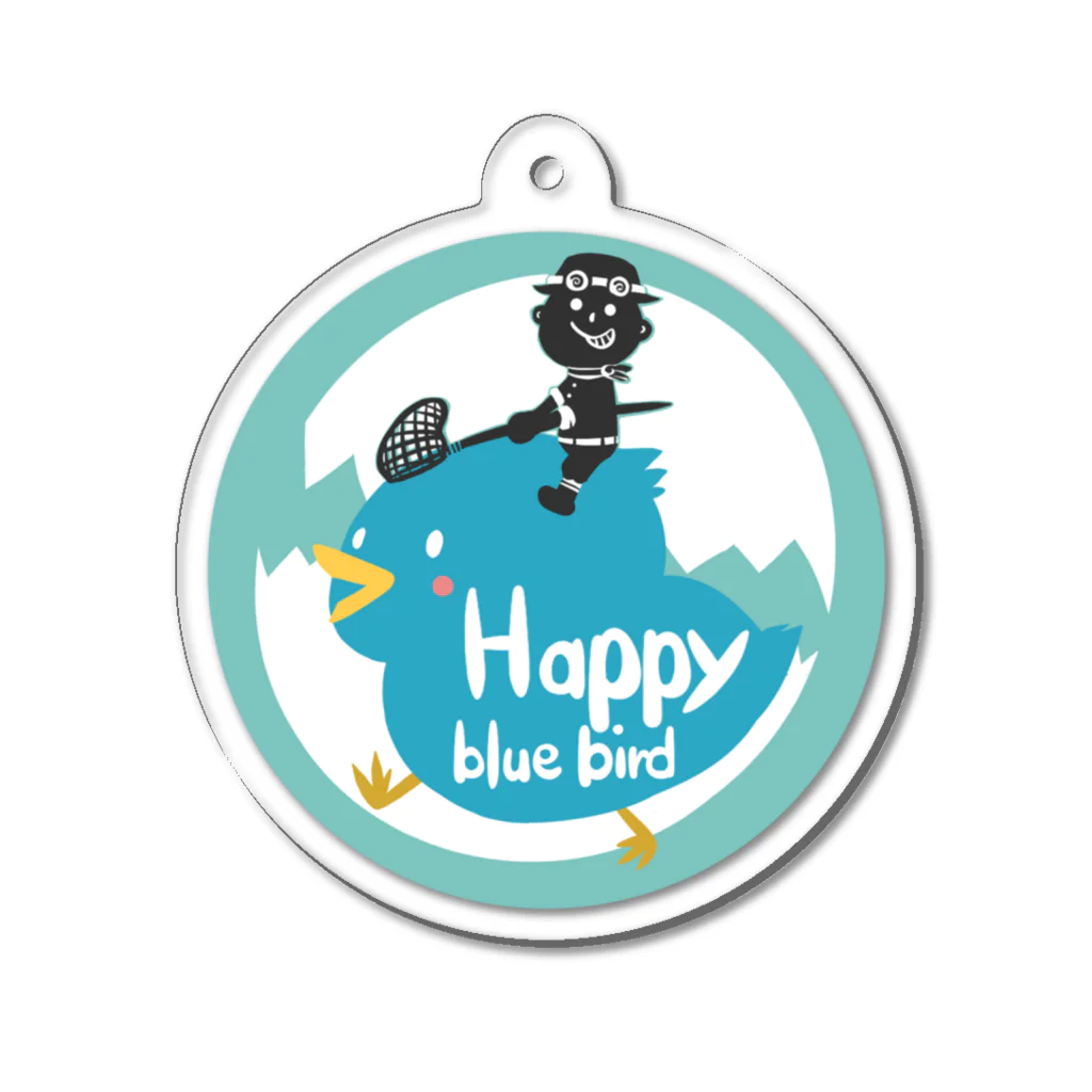 あぺとぺのHappy blue bird(雑貨) Acrylic Key Chain