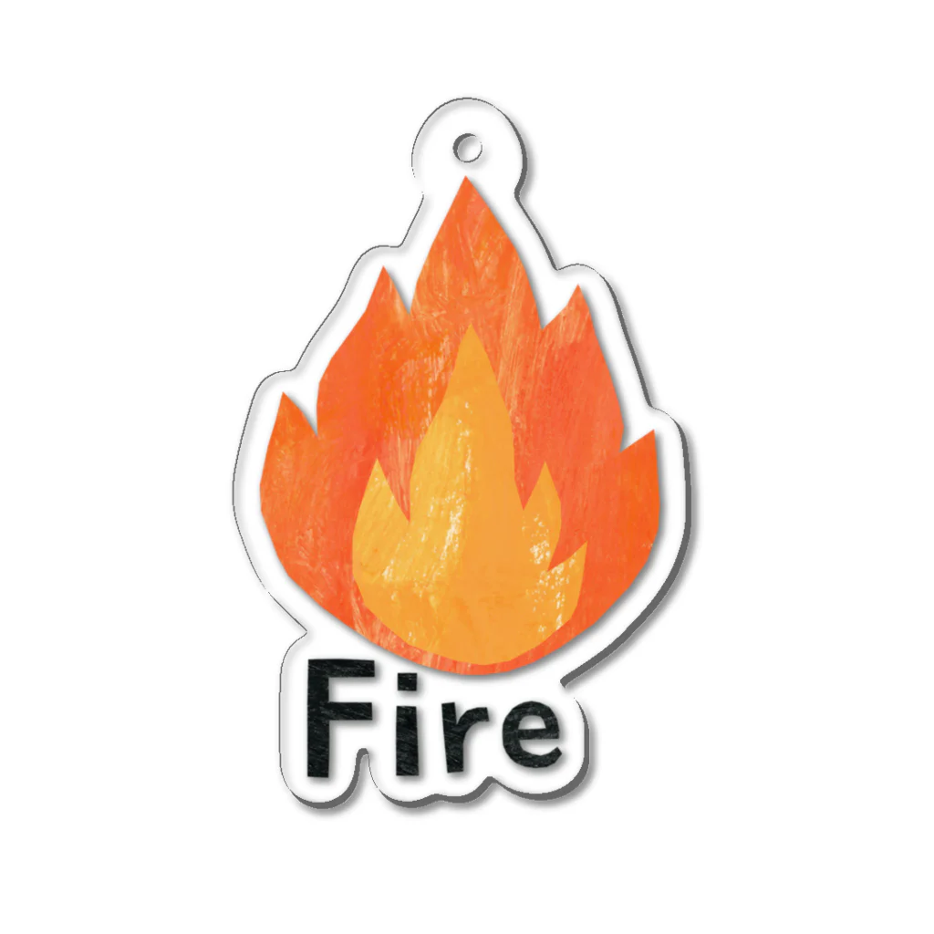 NophyのFire Acrylic Keychain アクリルキーホルダー