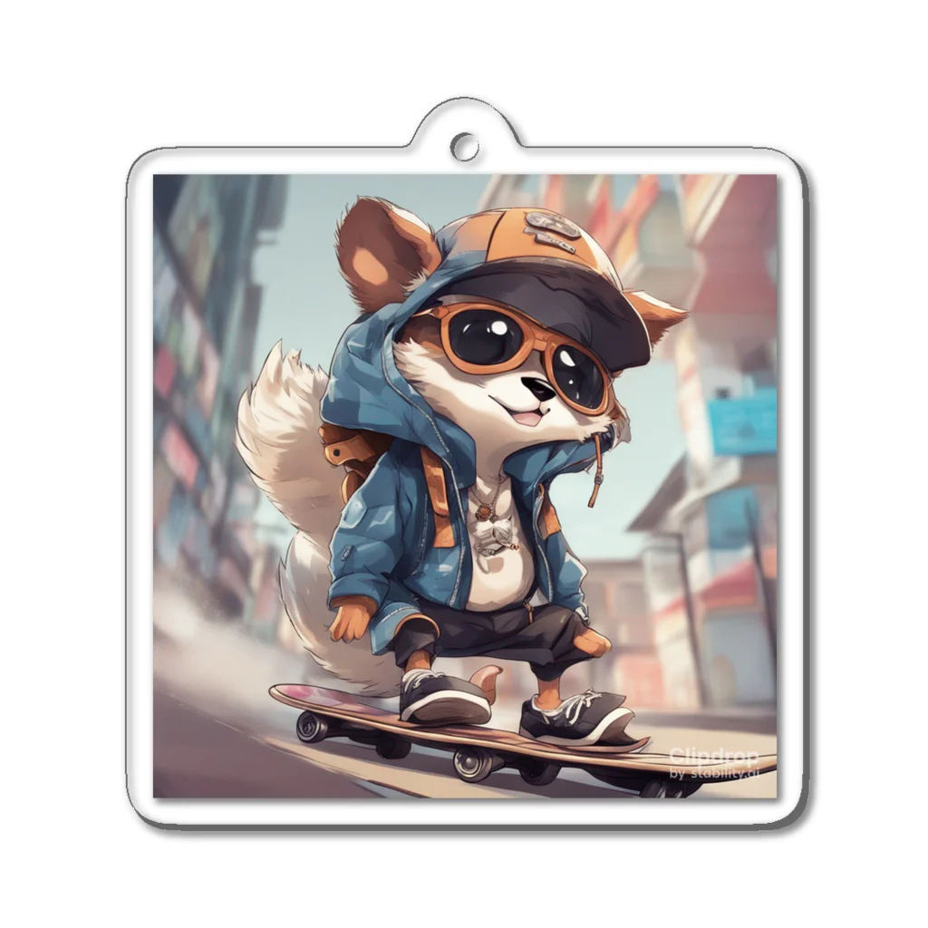 mika0361のSkatehound Acrylic Key Chain