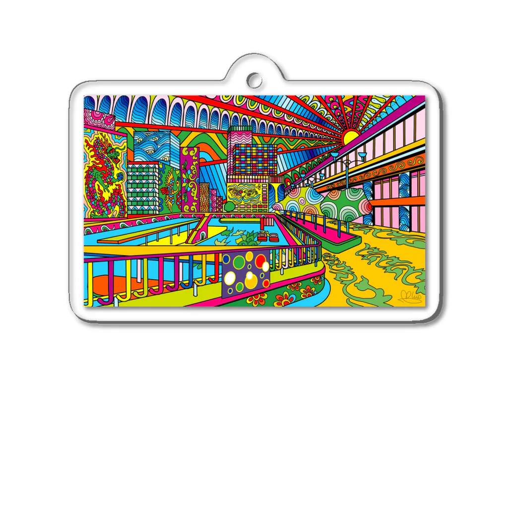 Blueの仙台駅 Acrylic Key Chain