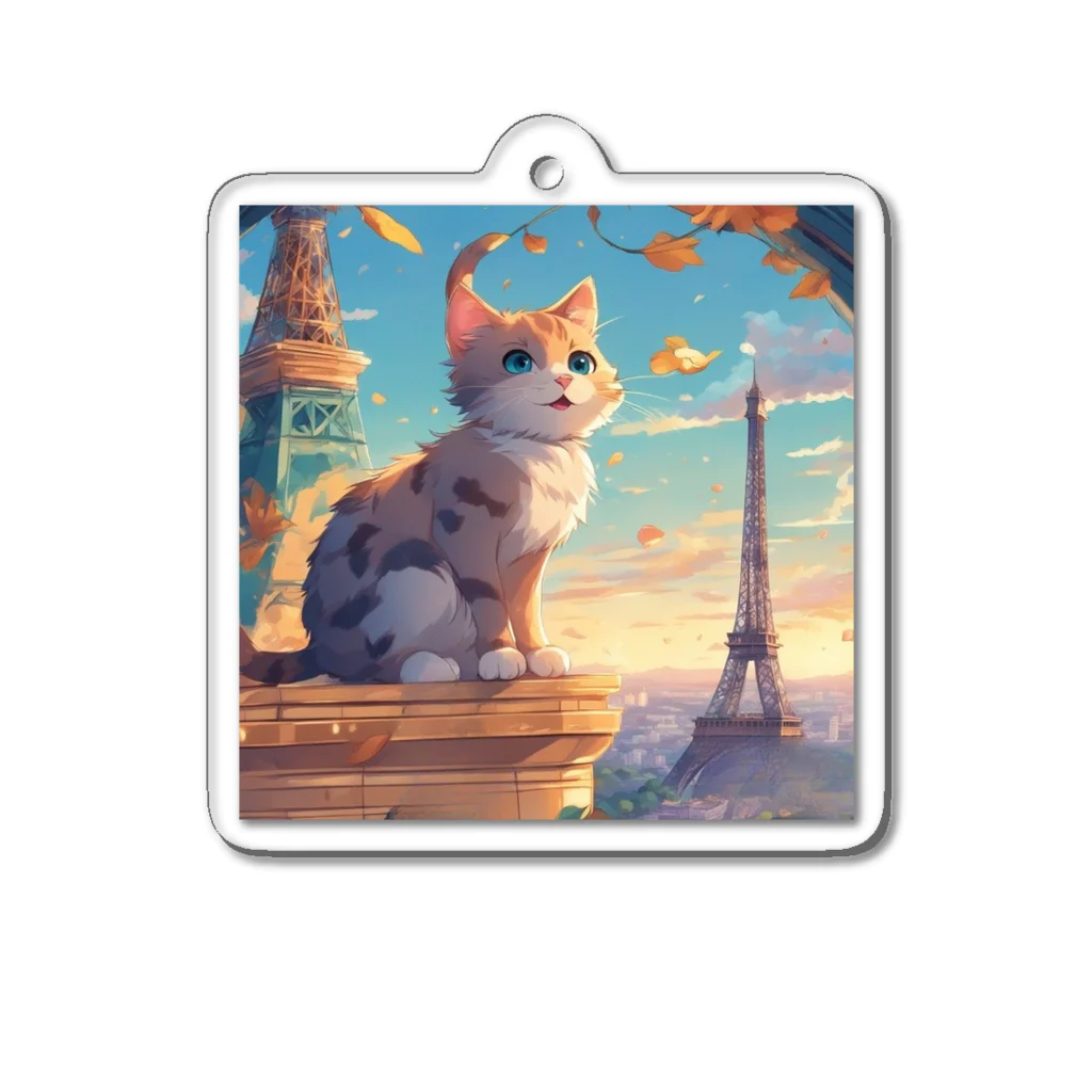 Cute-Animalsの【パリ旅行】ねこくん Acrylic Key Chain