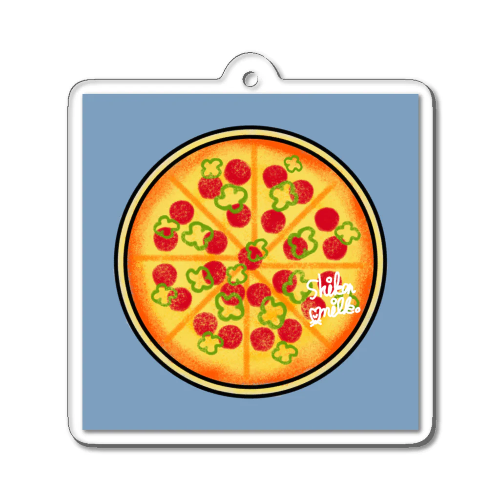 ShikonMilk.の熱々のピザを召し上がれ。 Acrylic Key Chain