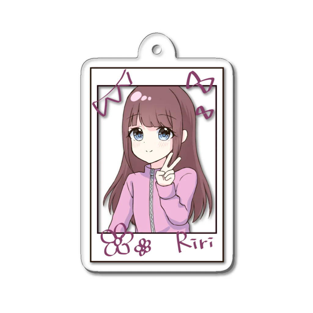 ∞lette OFFICIAL STOREの赤地莉々　チェキ風 Acrylic Key Chain