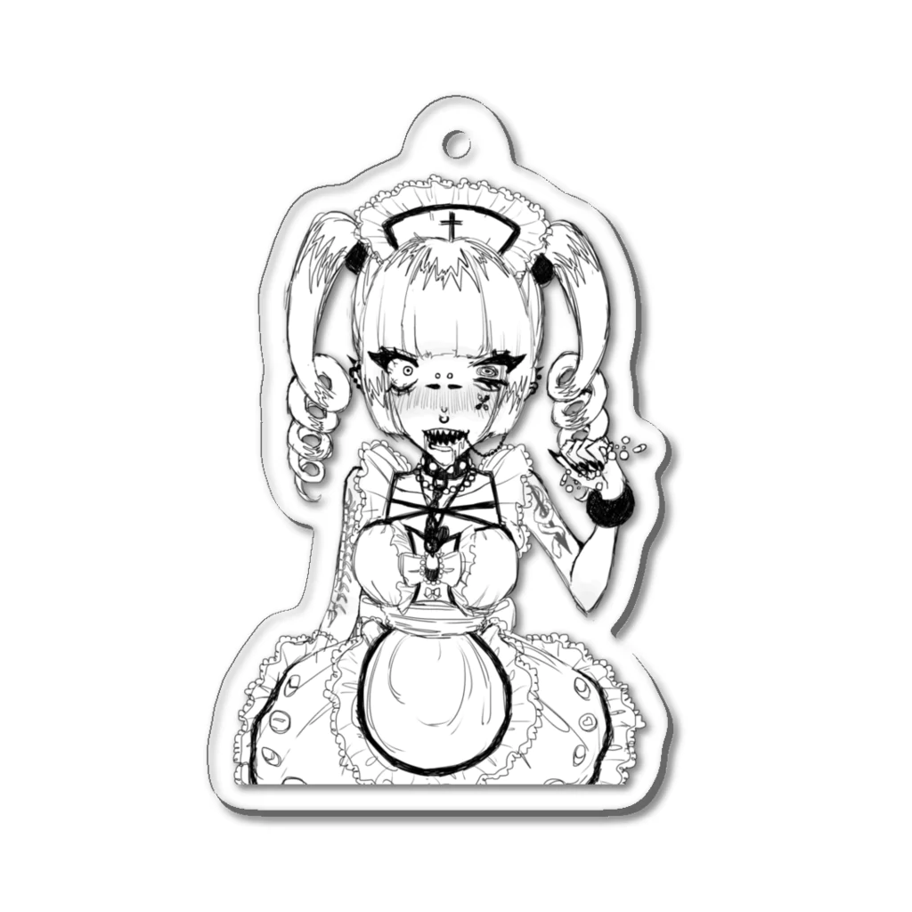 くろんにゃんのお店のパキパキナースメイド Acrylic Key Chain