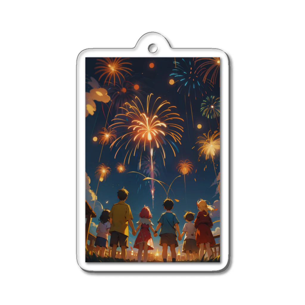 卯月なのかのFireworks Journey　〜夏の彩夜の旅〜　 No.3「 僕らの花園」 Acrylic Key Chain