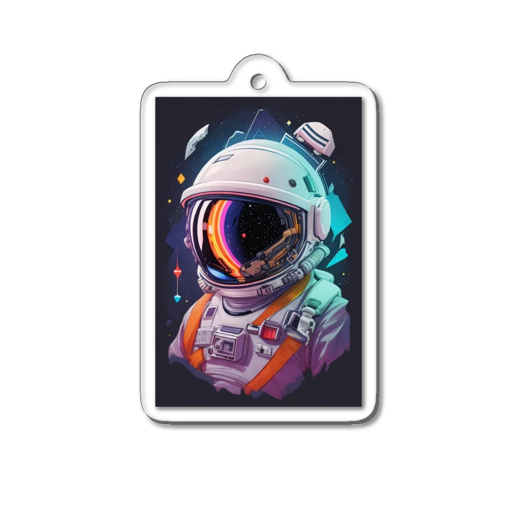 uetetuの宇宙飛行士 Acrylic Key Chain