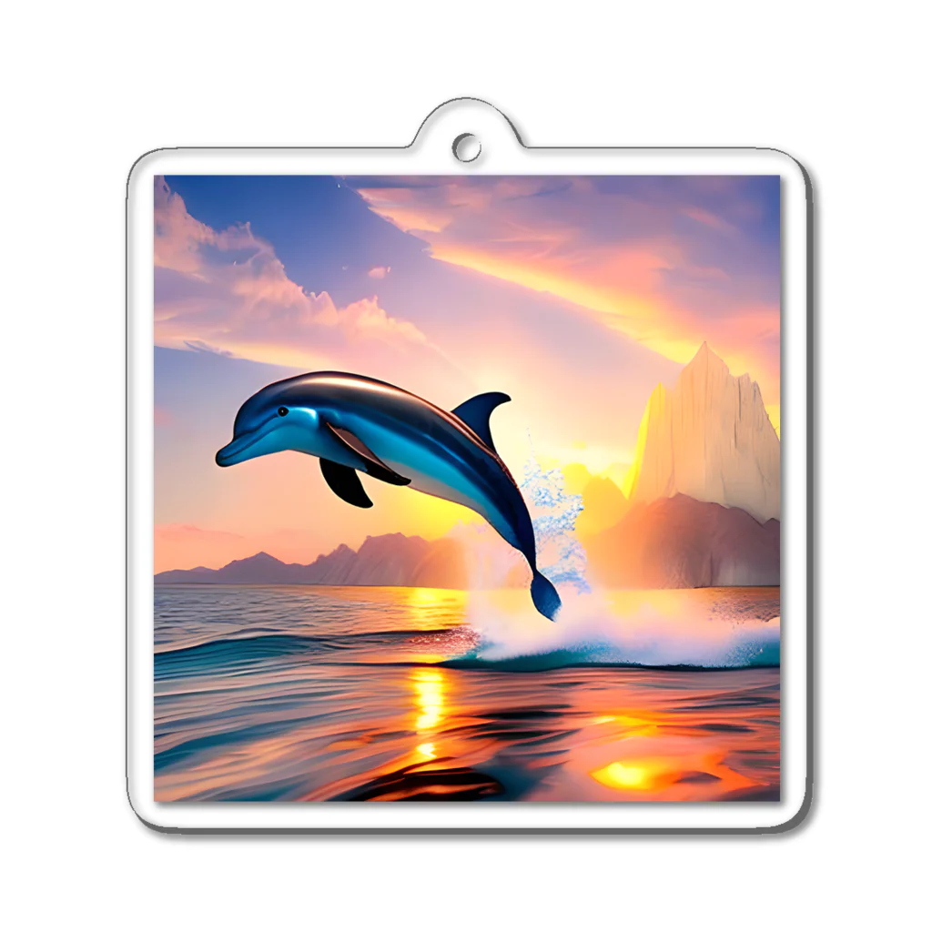 dolphineのいつもニコニコハッピードルフィン Acrylic Key Chain