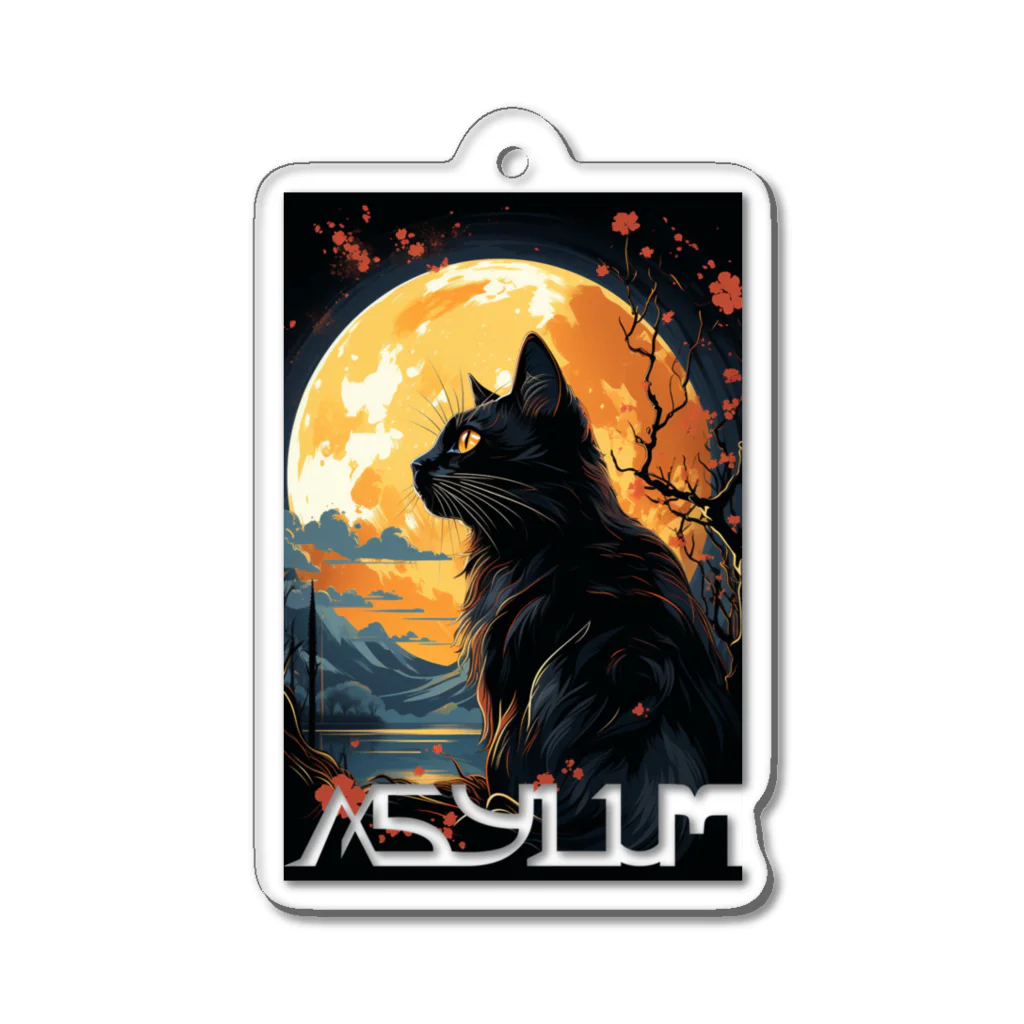 ASYLUMのasylumムーンキャット Acrylic Key Chain