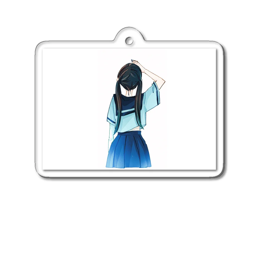 。(まる)の夏よ来い Acrylic Key Chain