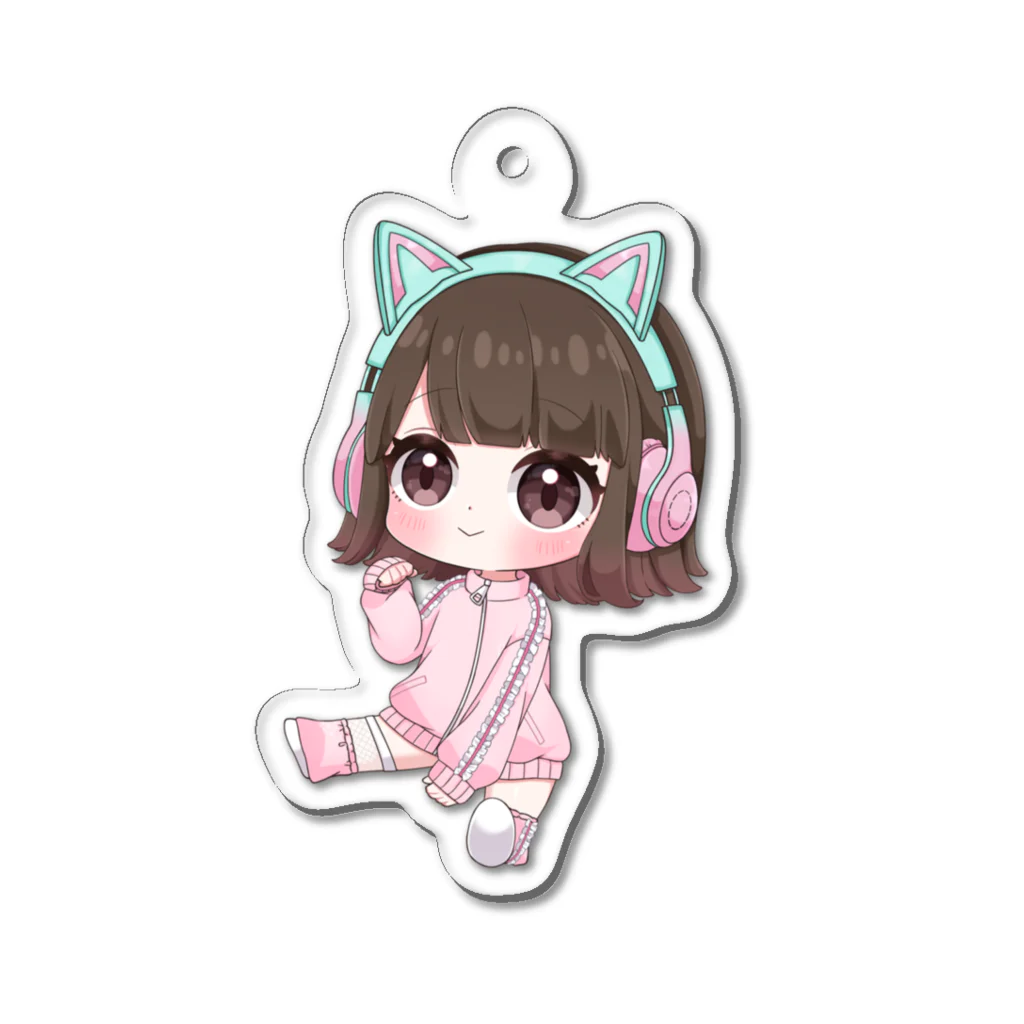 みっすー🐰🍜のおすわりみっすーちゃん Acrylic Key Chain