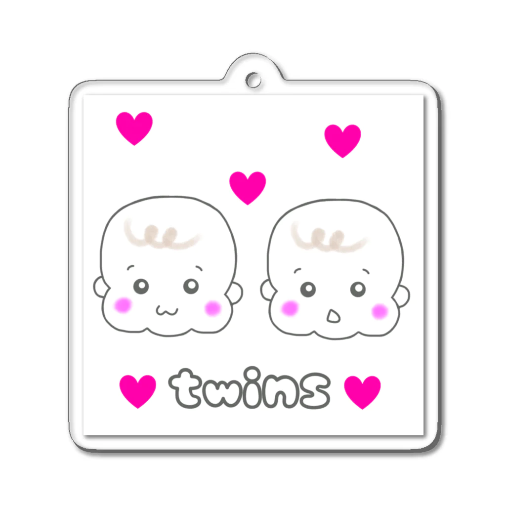 twins🤍のtwinsべびぃ♡ アクリルキーホルダー