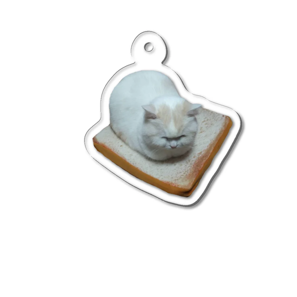 福ちゃんショップの食パンねこ Acrylic Key Chain