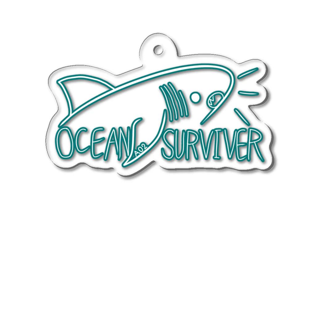 サメのアクゥのサメのアクゥ OCEAN SURVIVER アクリルキーホルダー