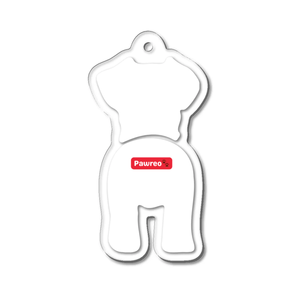 BarkingBeatsのPawreo🐾おでかけキーホルダー(シルバー） Acrylic Key Chain