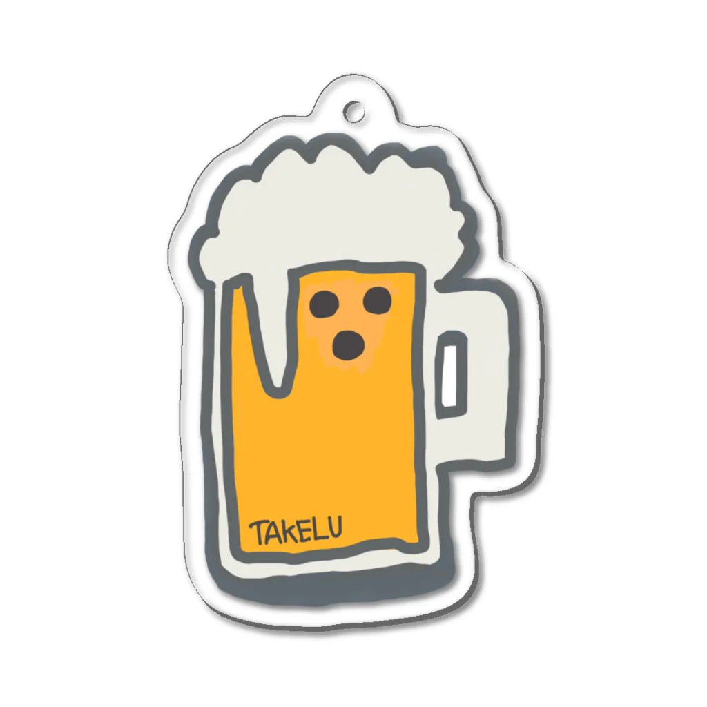 TAKELUのタケビール君 Acrylic Key Chain