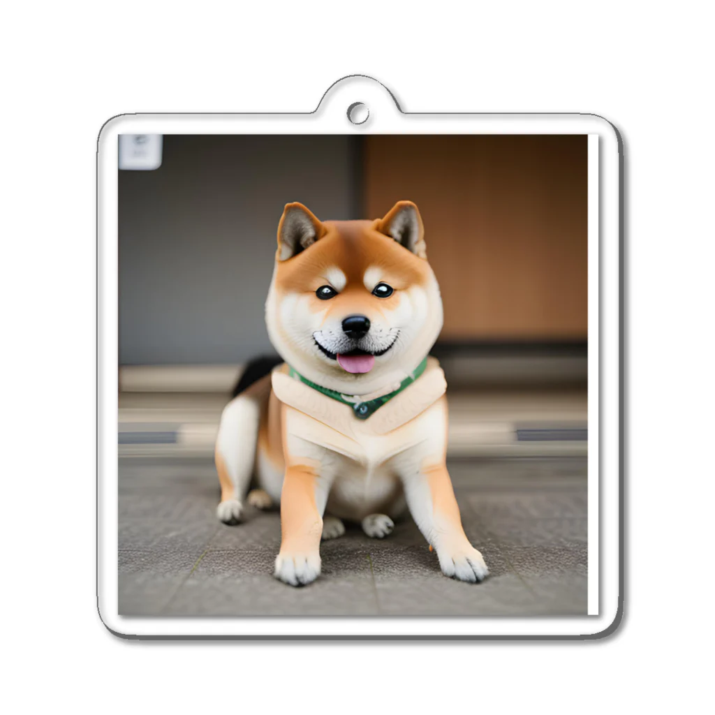 真希ショップのにっこりな柴犬くんのグッズ Acrylic Key Chain