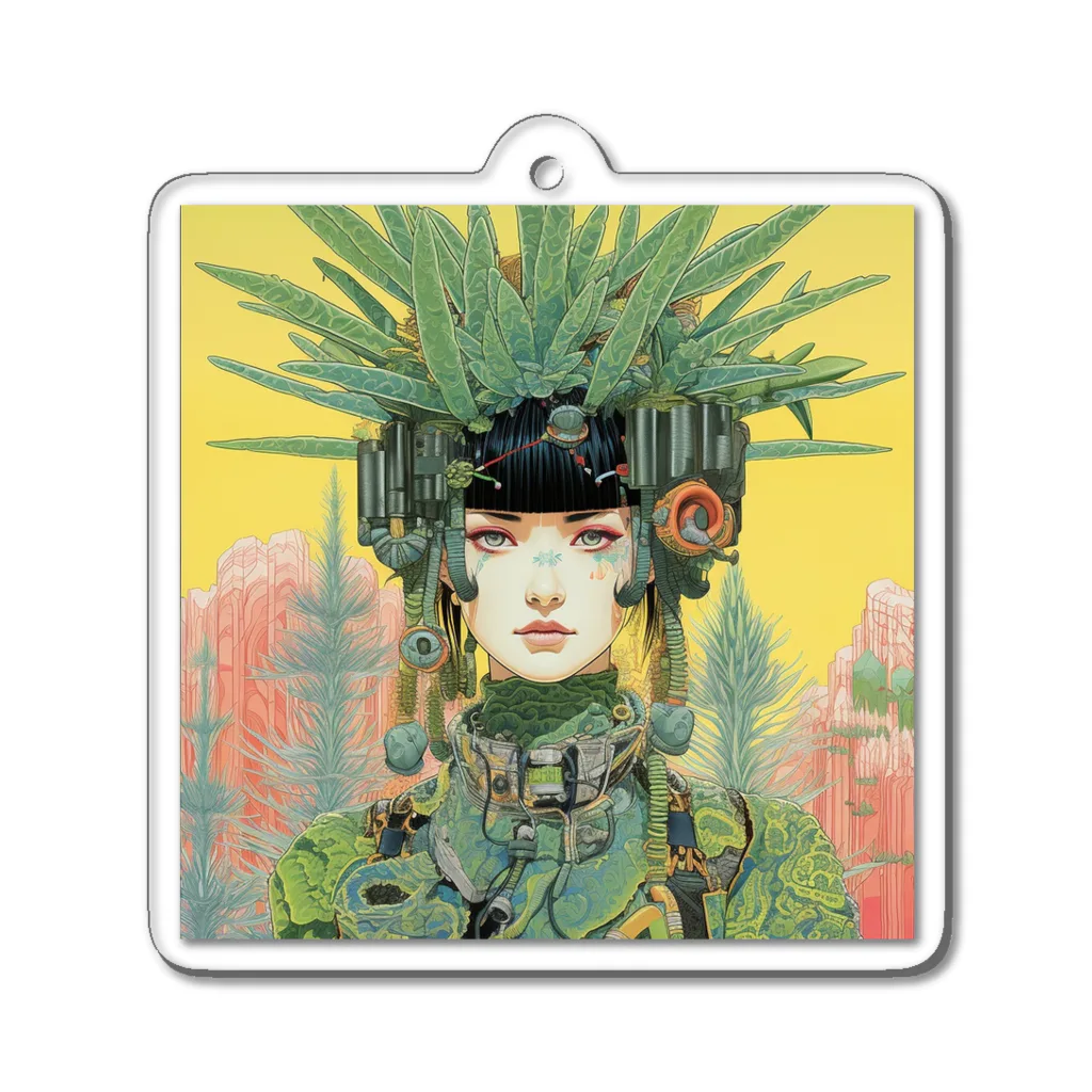 Cyber CactusのCactus - Woman 1 Acrylic Key Chain