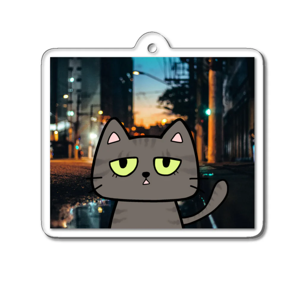 Ikioのお前のねこになってニャらなくもないシリーズ　キジトラ Acrylic Key Chain