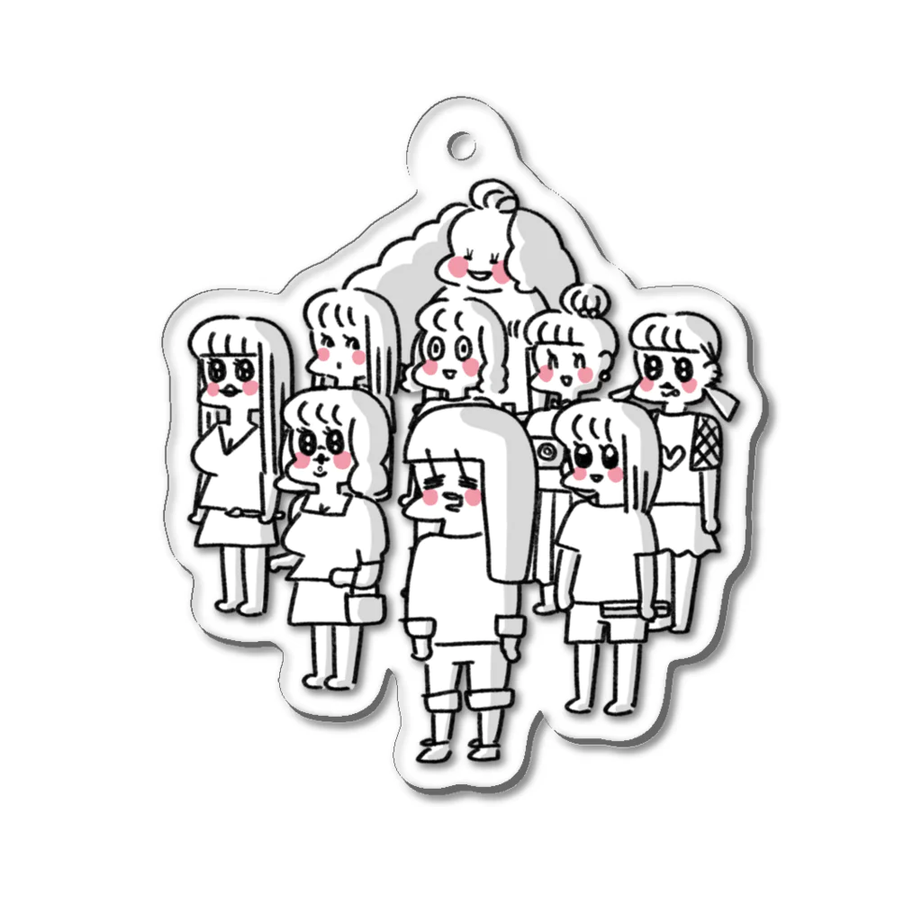 やまもとりえのうちらはマブダチ Acrylic Key Chain