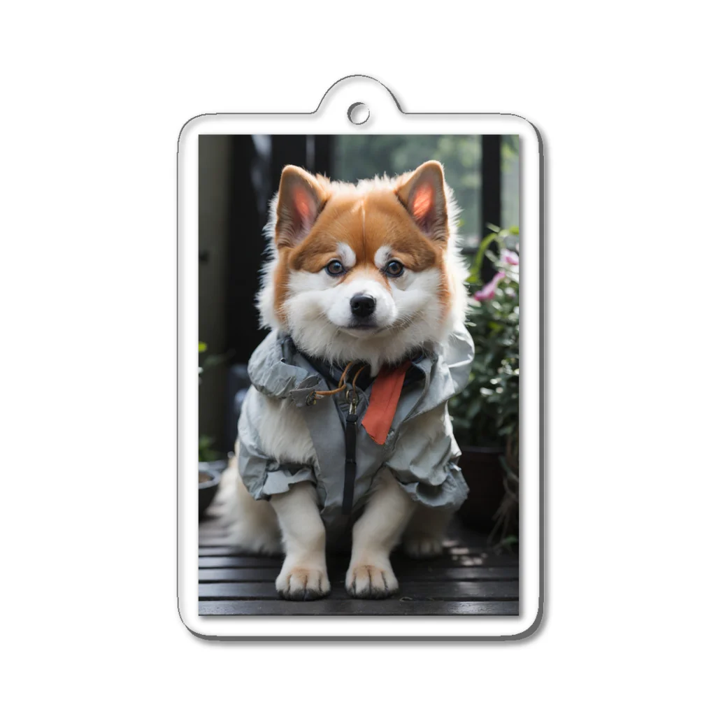 TATAKUKUのおしゃれな犬 Acrylic Key Chain