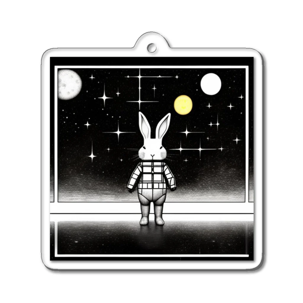 kota.の宇宙のうさぎ Acrylic Key Chain