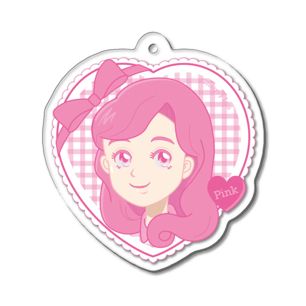 Charmy/デザイナー・イラストレーターのピンクちゃん Acrylic Key Chain