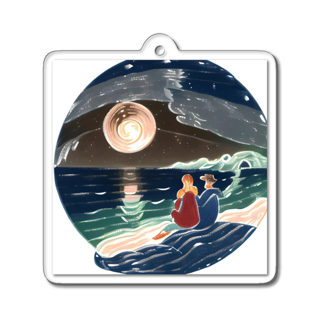 tetsuの夜の海 Acrylic Key Chain