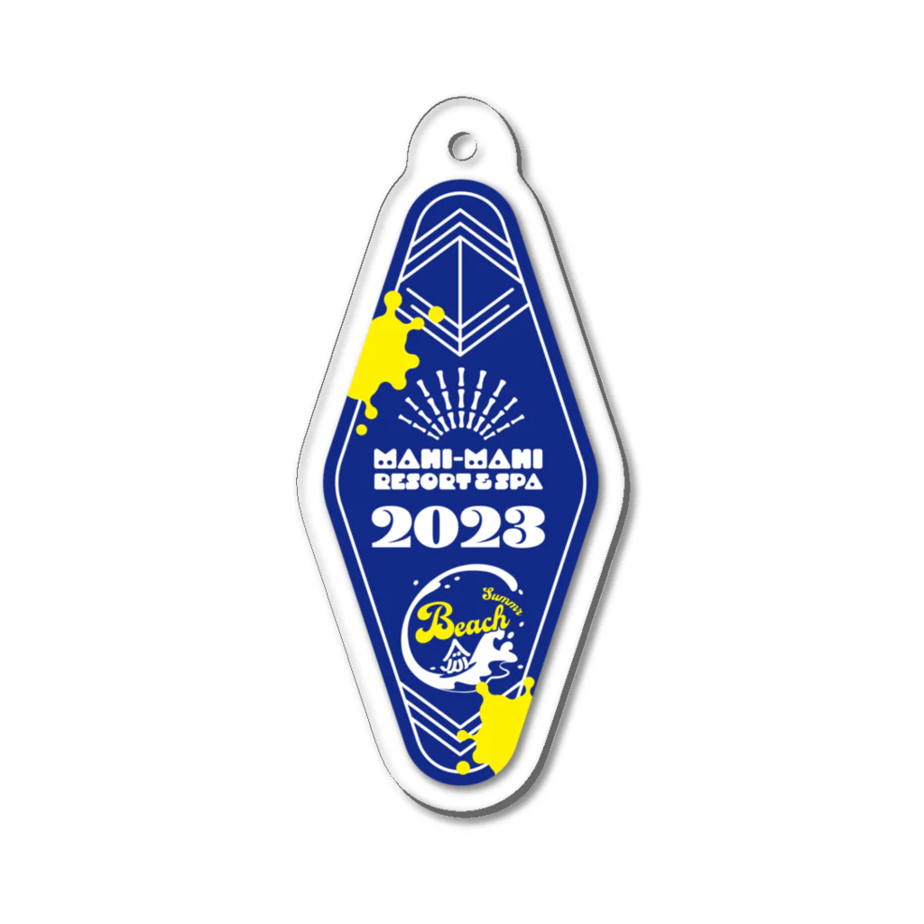 ika megu SHOPのホテルルームキー(ブルー) Acrylic Key Chain