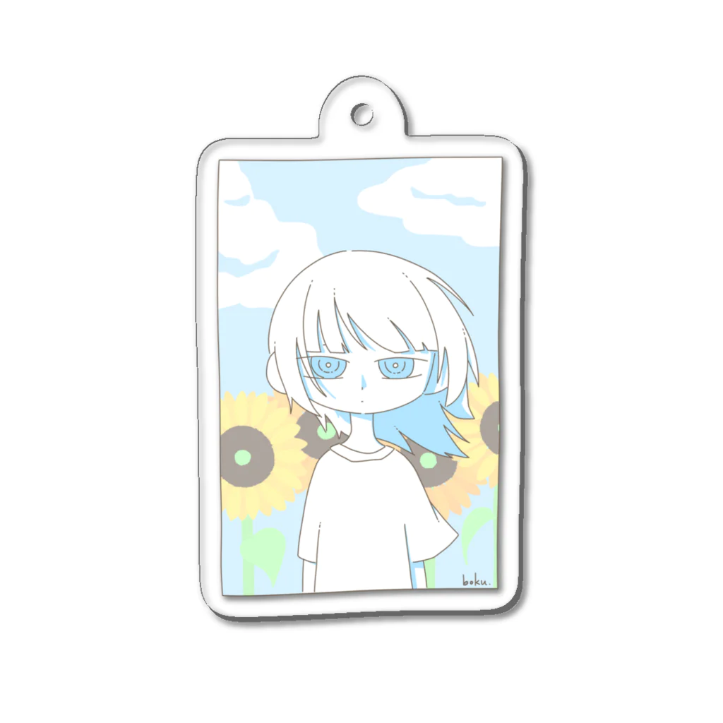 Breezeの青空と向日葵と Acrylic Key Chain