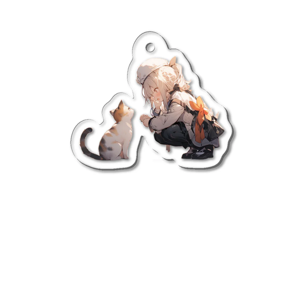 GratitudeGlow GlobalのNeko chan と　姫様 Acrylic Key Chain