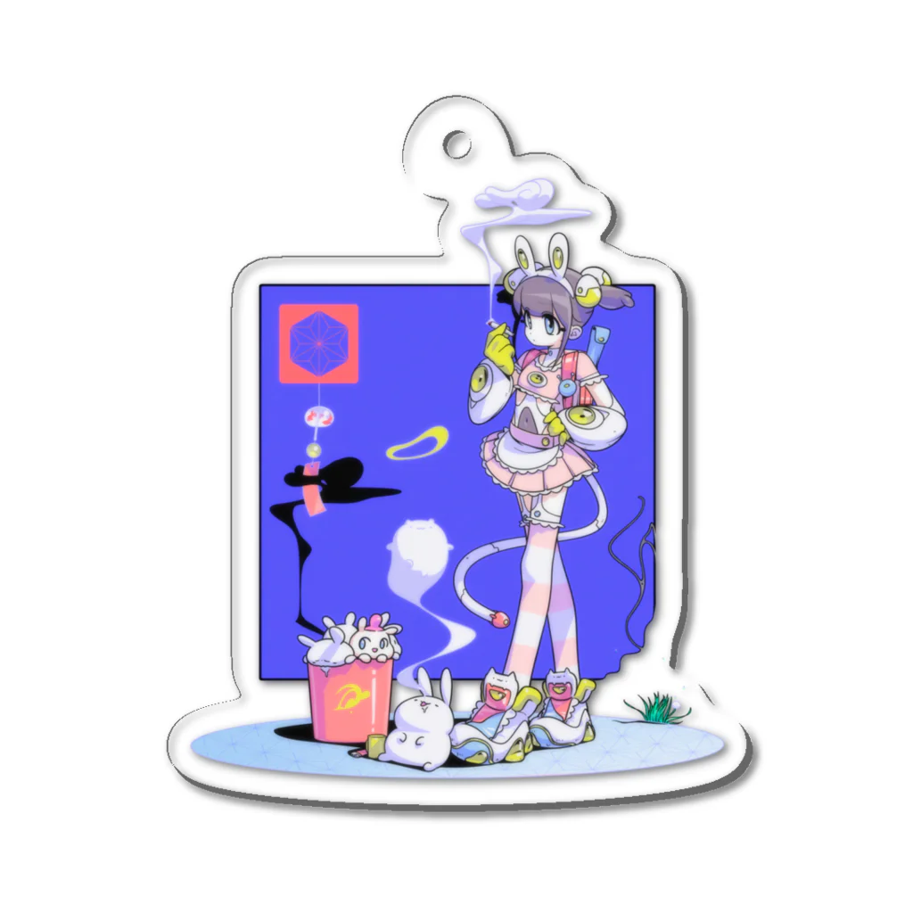 にゃもふぇの人造魔法少女KOI-MO+きめうさぁず Acrylic Key Chain