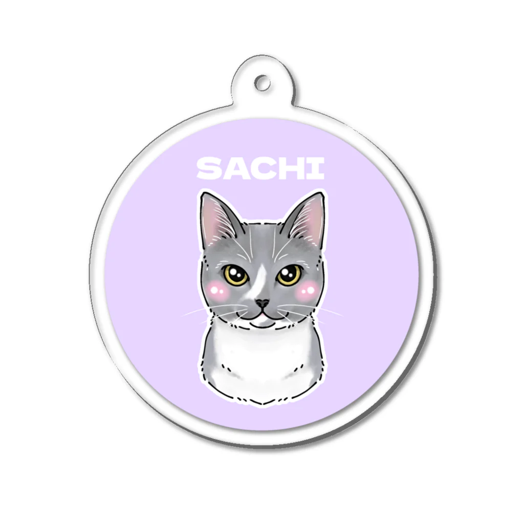 fuku-blackcatのさち Acrylic Key Chain