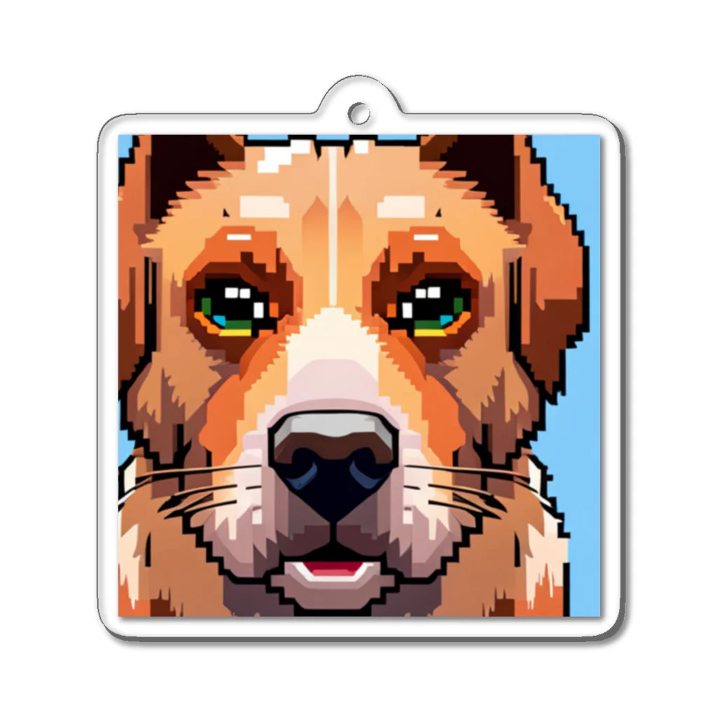 getprizeのドット絵の犬 アクリルキーホルダー