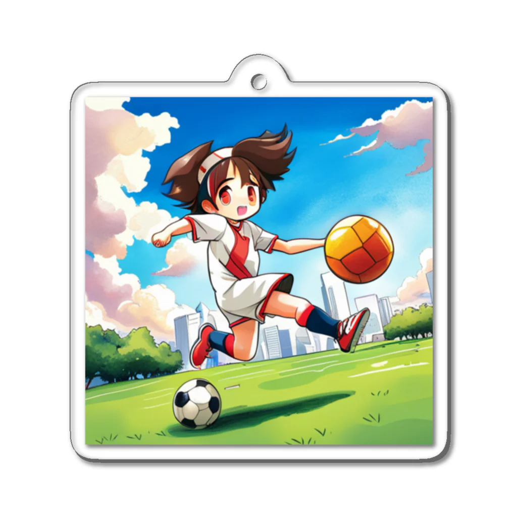 八雲のサッカーガール アクリルキーホルダー