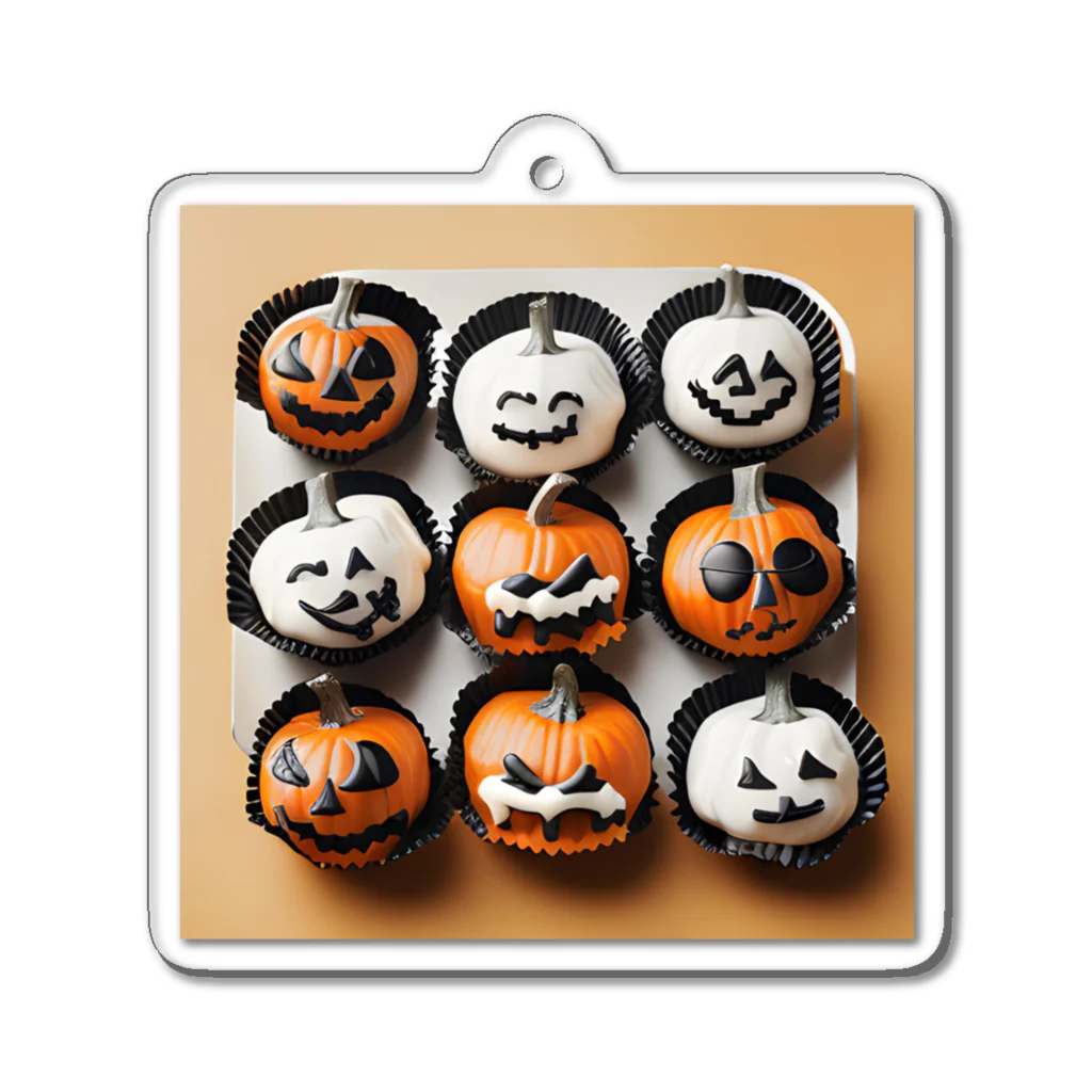 オクさんのBuzzショップのハロウィンお菓子なキャラクターズ Acrylic Key Chain