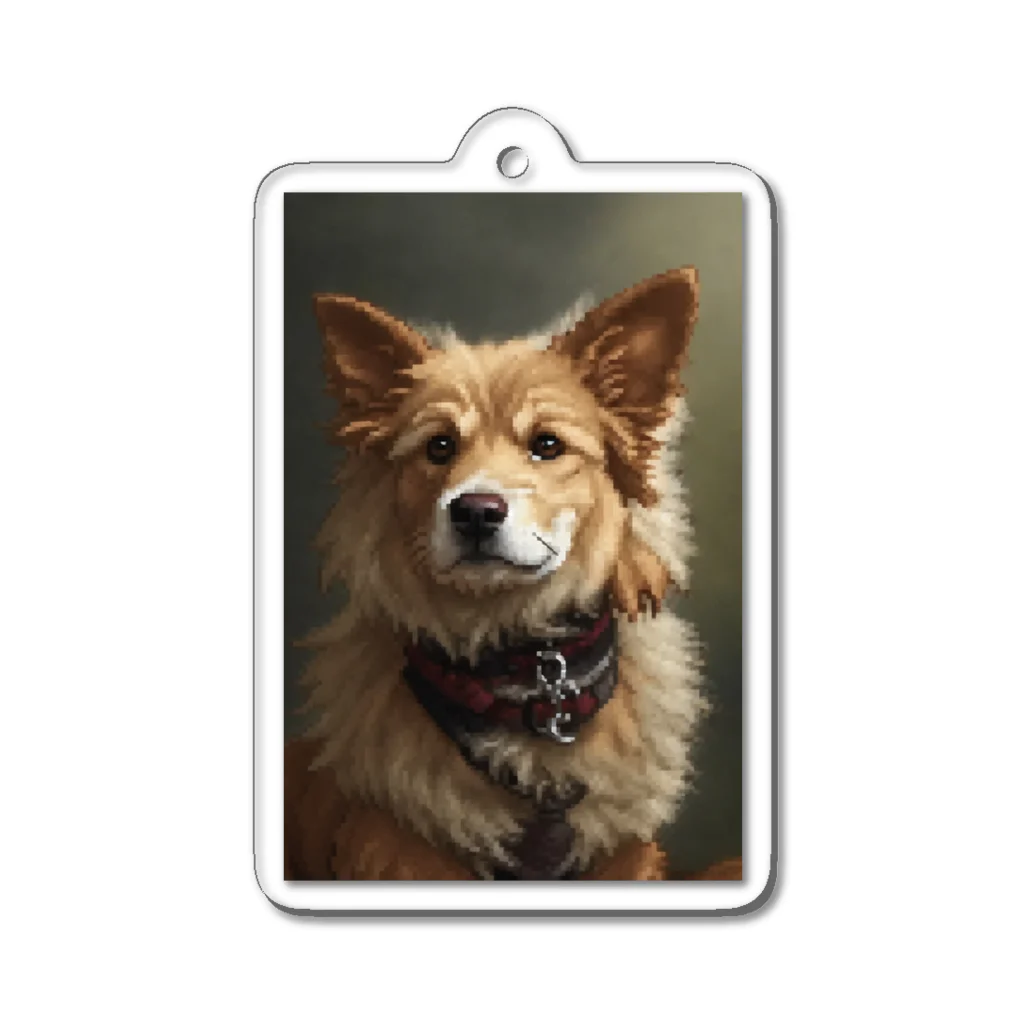 Shiyunのドット犬 グッズ Acrylic Key Chain