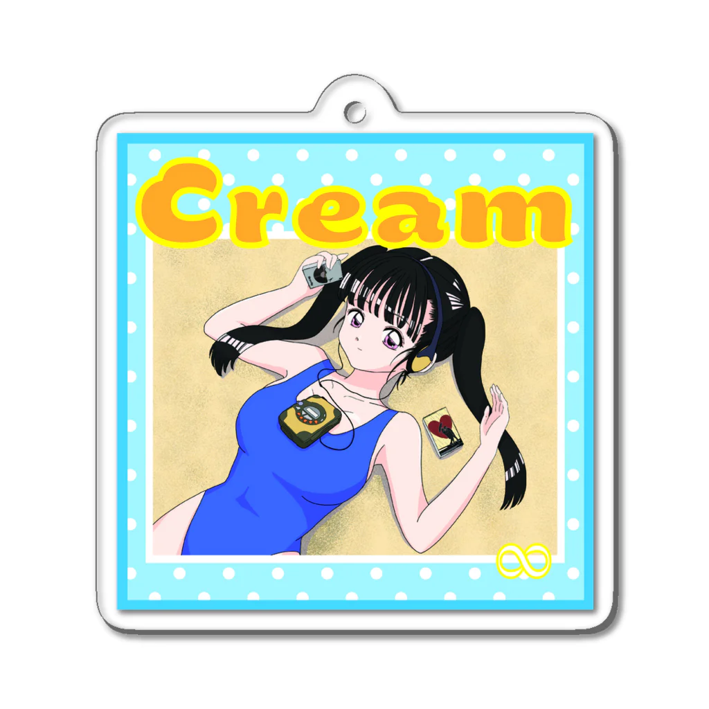 Japanolofi_RecordsのJapanolofi Records 42th Cream Goods アクリルキーホルダー