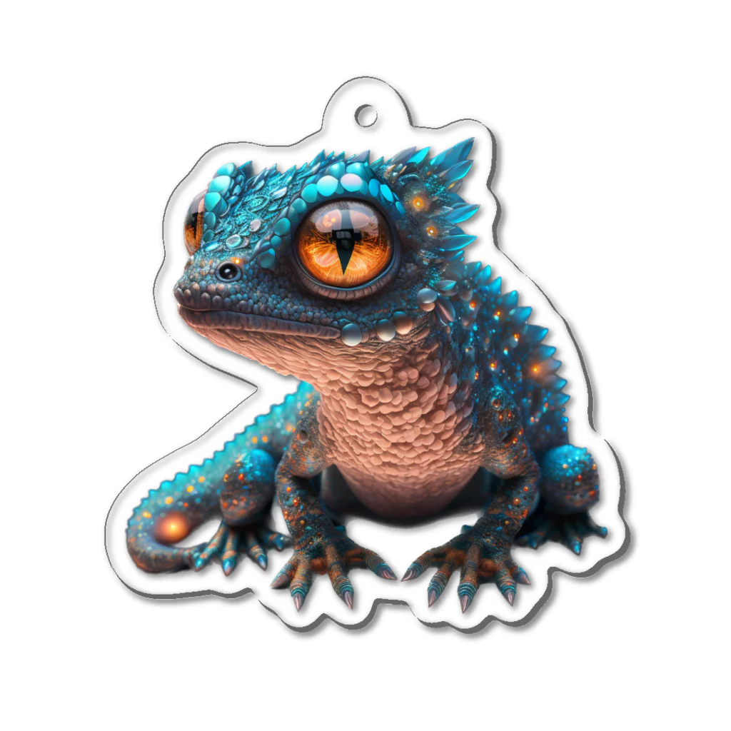 mihtchanのGlowing Lizard Acrylic Key Chain