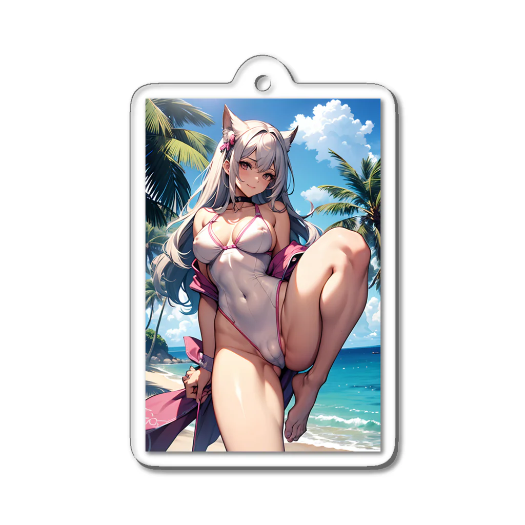 RGセクシーガールの猫耳娘 Acrylic Key Chain