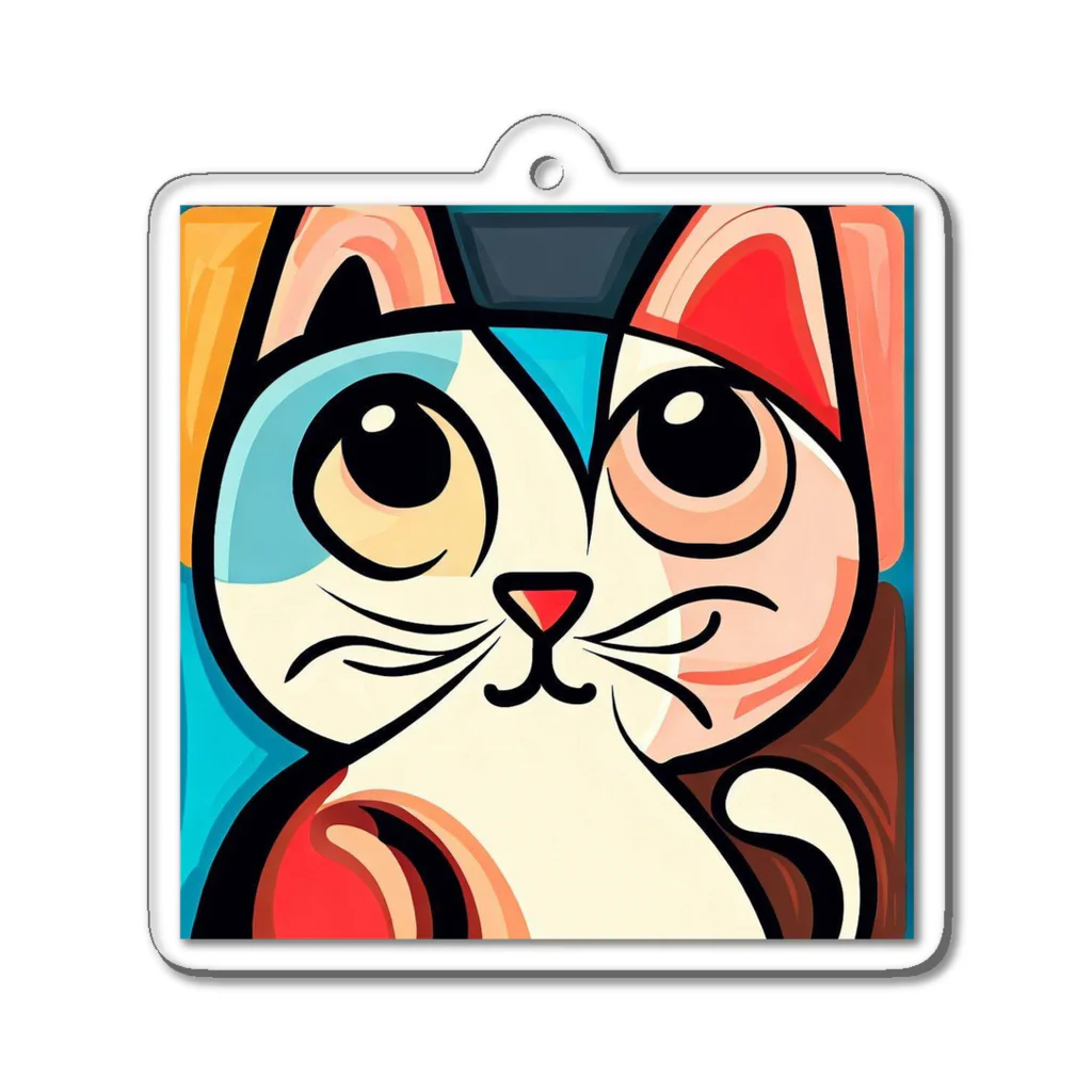 T2 Mysterious Painter's ShopのMysterious Cat Acrylic Key Chain