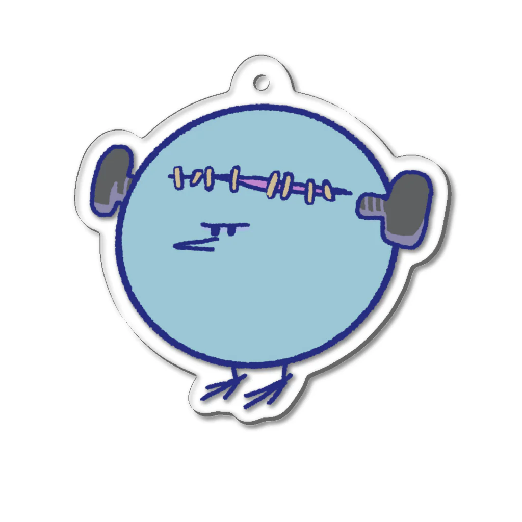 崖からぷっちんのゆらゆらフランケンとり Acrylic Key Chain