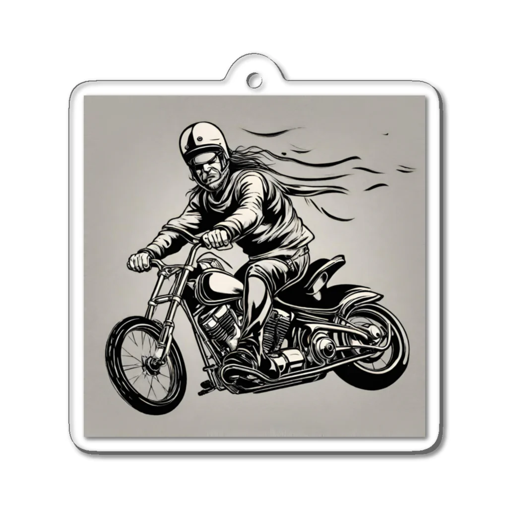 oi_0806のバイクチョッパー走ってる姿渋い Acrylic Key Chain