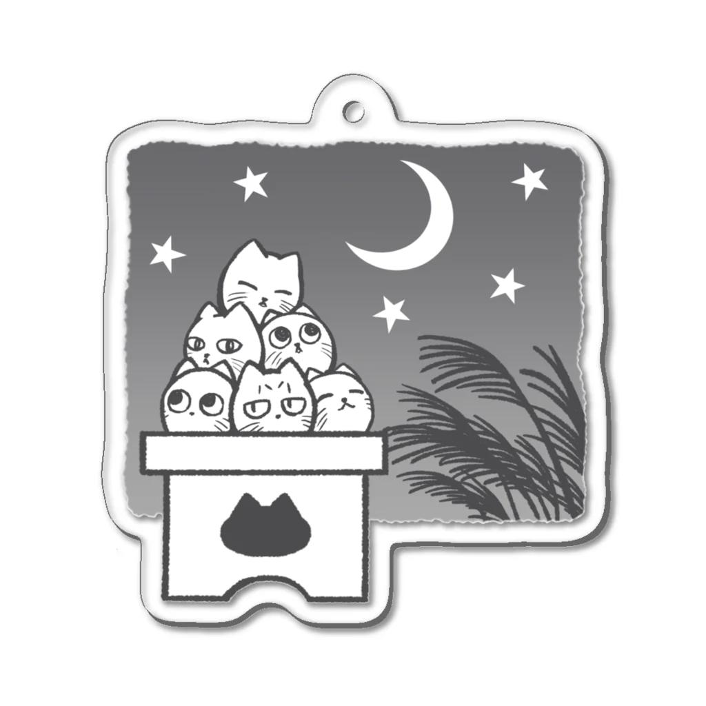 Charamaru Marketの重なる猫（お団子） Acrylic Key Chain