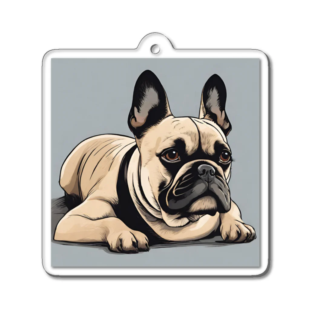 smile_happyのfrench bulldog Acrylic Key Chain